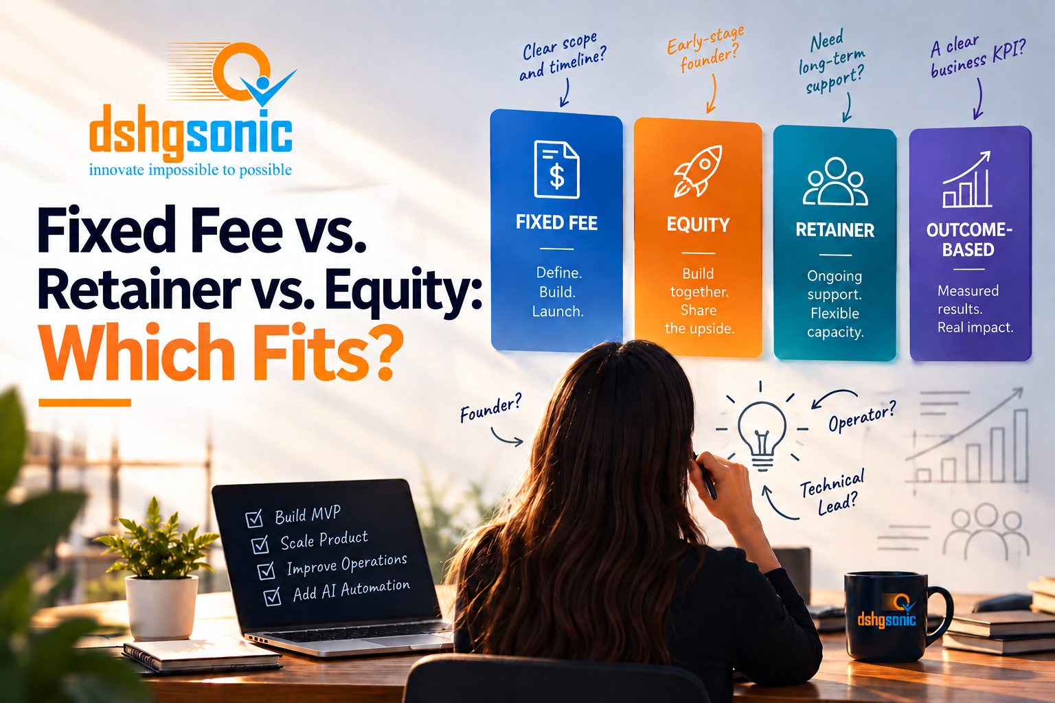 Fixed Fee vs. Retainer vs. Equity: Which Fits? · DSHG Sonic